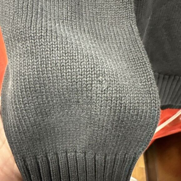 Oscar de la Renta Pullover Sweater  Mens Size XL 1/4 Zip Up Long‎ Sleeve Black - Picture 3 of 5